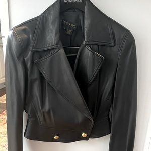 Donna Karan leather jacket size 2